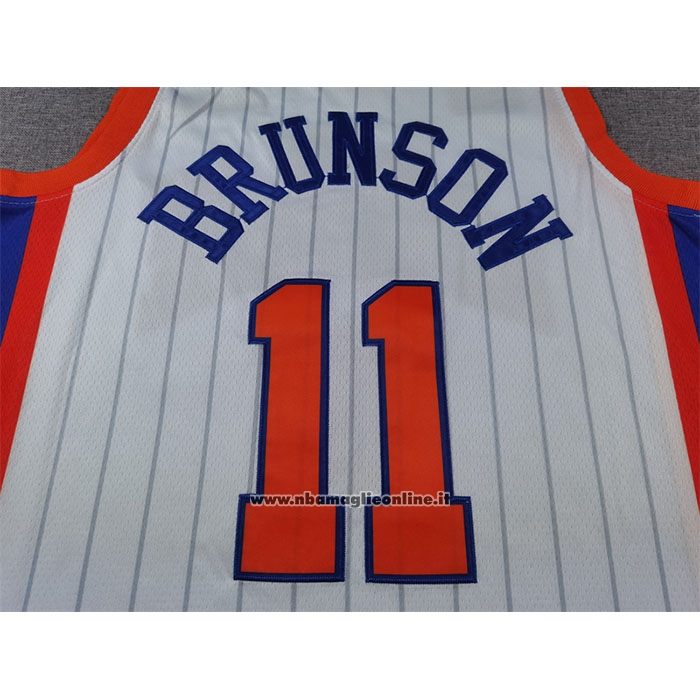 Maglia New York Knicks Jalen Brunson #11 Citta 2024-25 Bianco